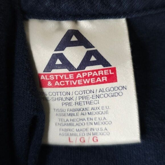 Vintage What Are You Doing T Shirt Mens Size Large Blue 90s Y2K Funny Humor Joke - Picture 5 of 6